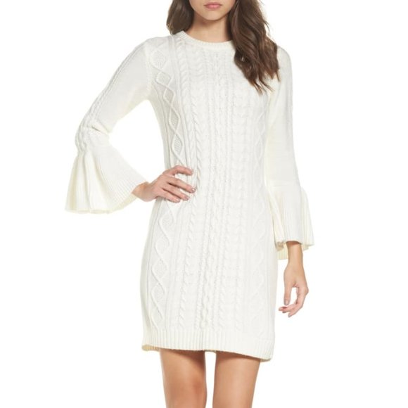 eliza j stitch detail sweater dress